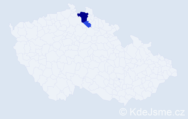 Příjmení: 'Wambach', počet výskytů 6 v celé ČR