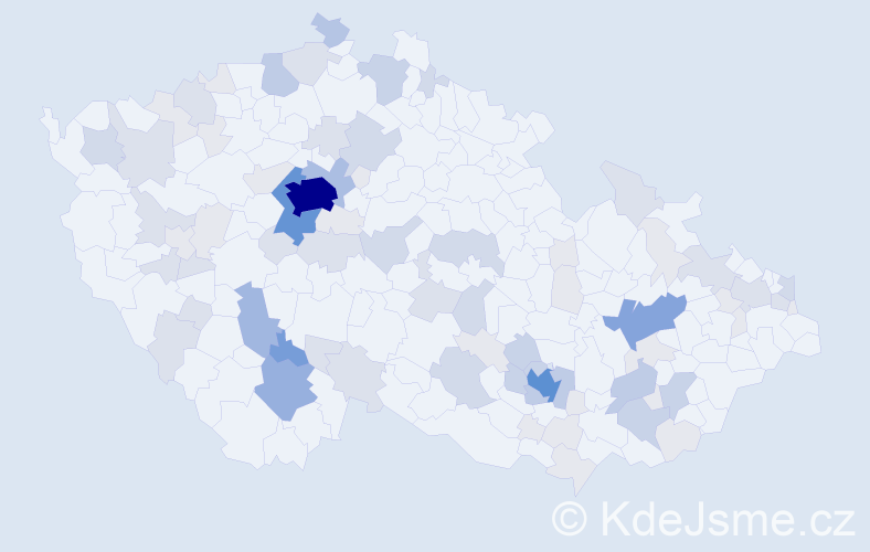 Příjmení: 'Dupal', počet výskytů 268 v celé ČR