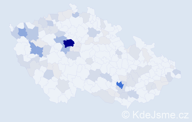 Příjmení: 'Singer', počet výskytů 269 v celé ČR