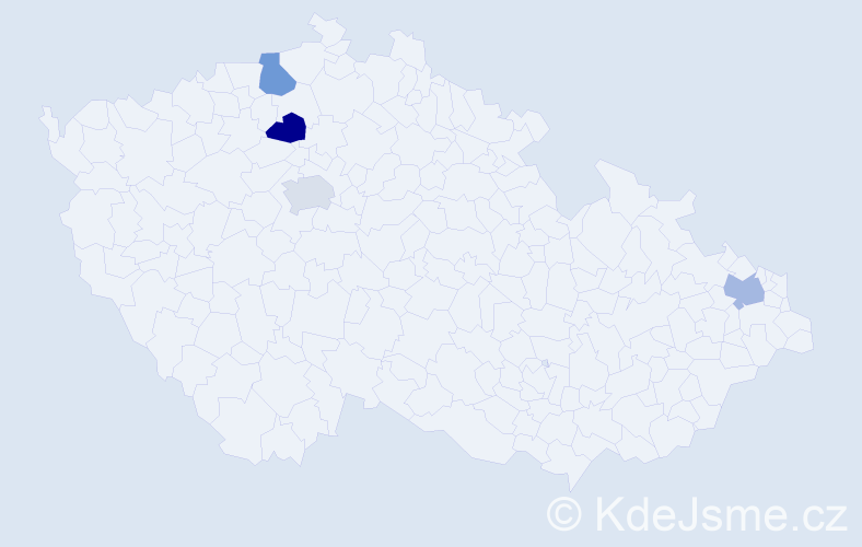 Příjmení: 'Gerzaničová', počet výskytů 4 v celé ČR