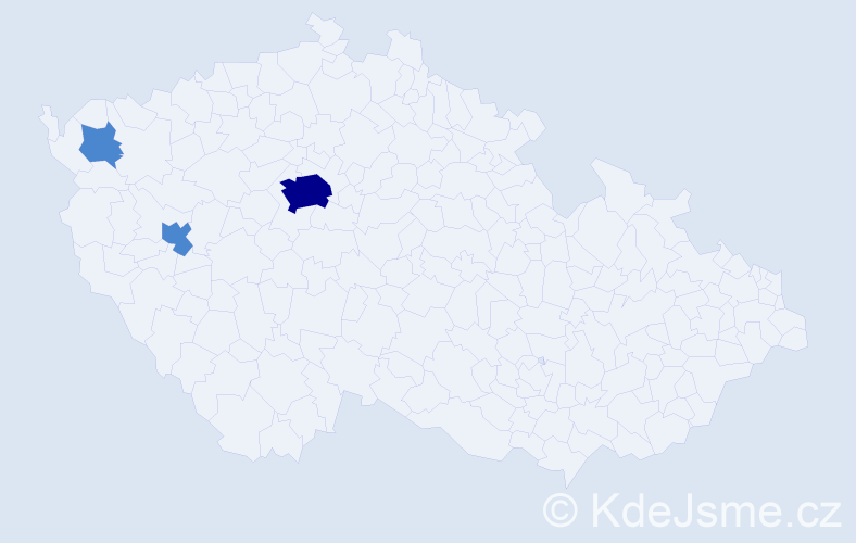 Příjmení: 'Wedell', počet výskytů 5 v celé ČR