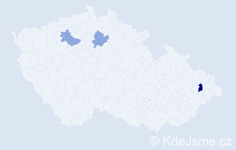 Příjmení: 'Kokles', počet výskytů 8 v celé ČR