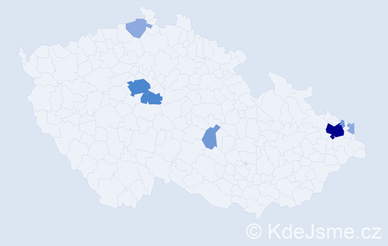 Příjmení: 'Břesková', počet výskytů 18 v celé ČR