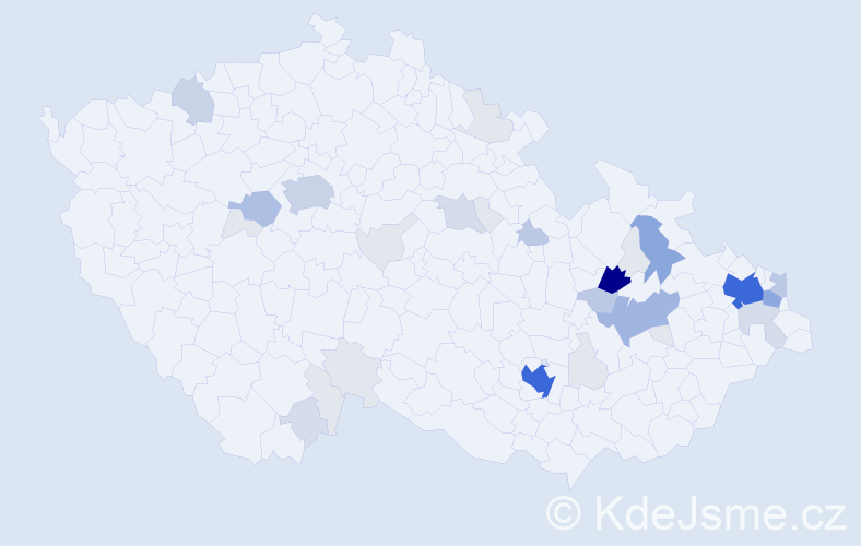 Příjmení: 'Mako', počet výskytů 138 v celé ČR