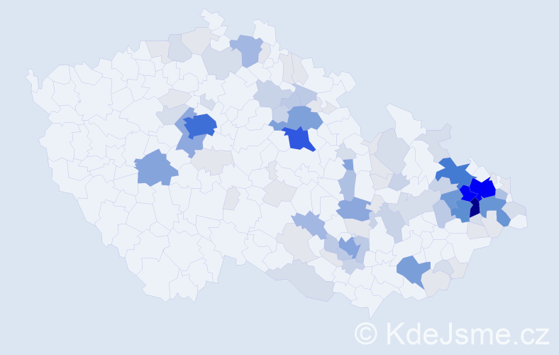 Příjmení: 'Demlová', počet výskytů 378 v celé ČR