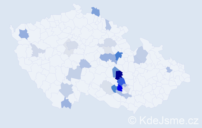 Příjmení: 'Sys', počet výskytů 71 v celé ČR