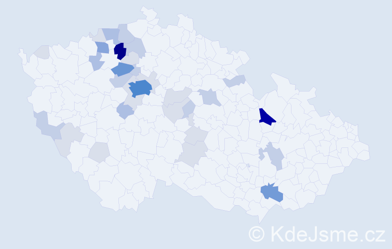 Příjmení: 'Kunrtová', počet výskytů 112 v celé ČR