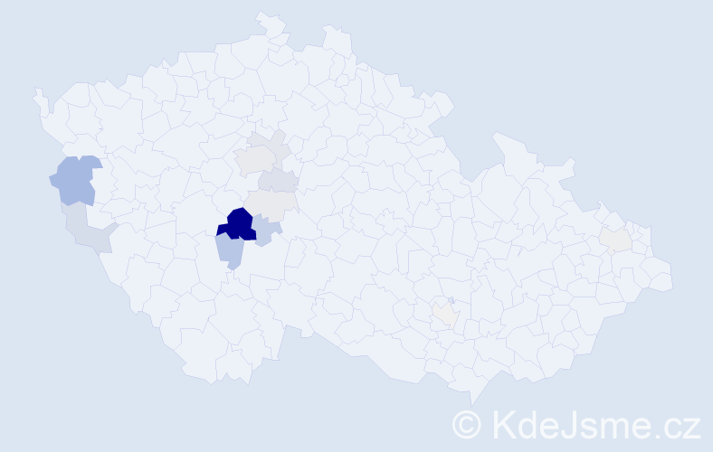 Příjmení: 'Barhoň', počet výskytů 49 v celé ČR