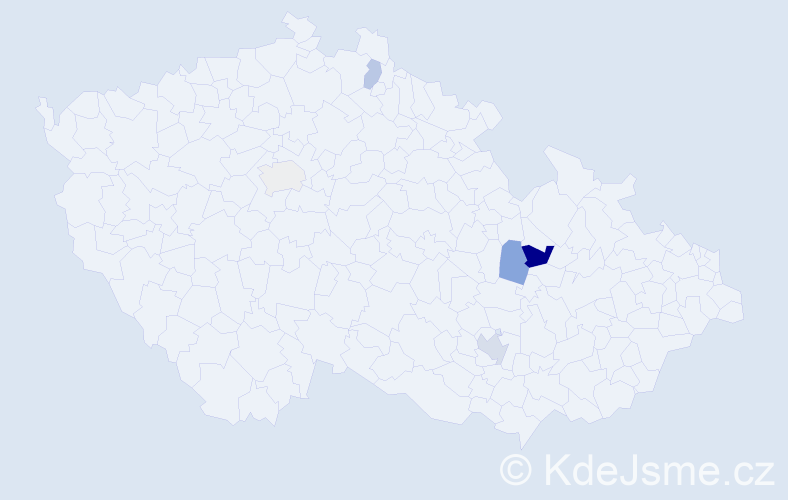 Příjmení: 'Keslarová', počet výskytů 8 v celé ČR