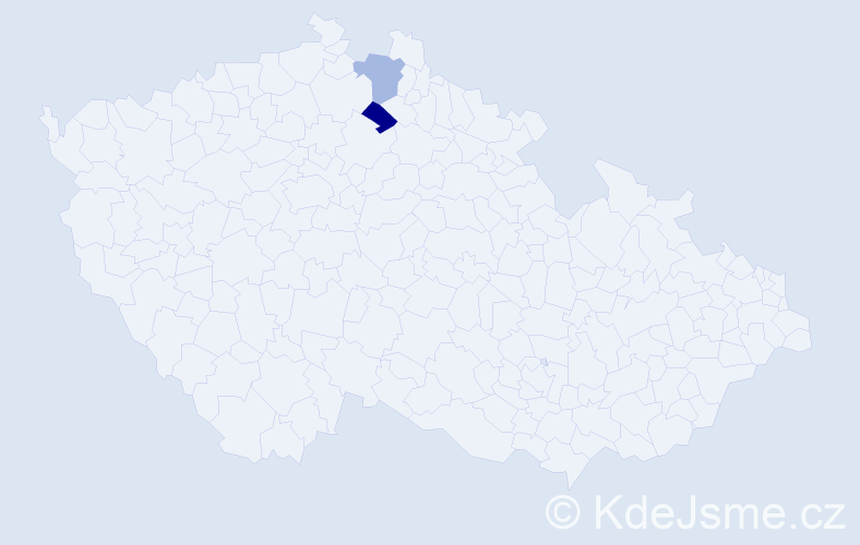 Příjmení: 'Máteffy', počet výskytů 2 v celé ČR