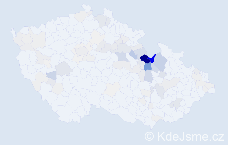 Příjmení: 'Černohous', počet výskytů 361 v celé ČR