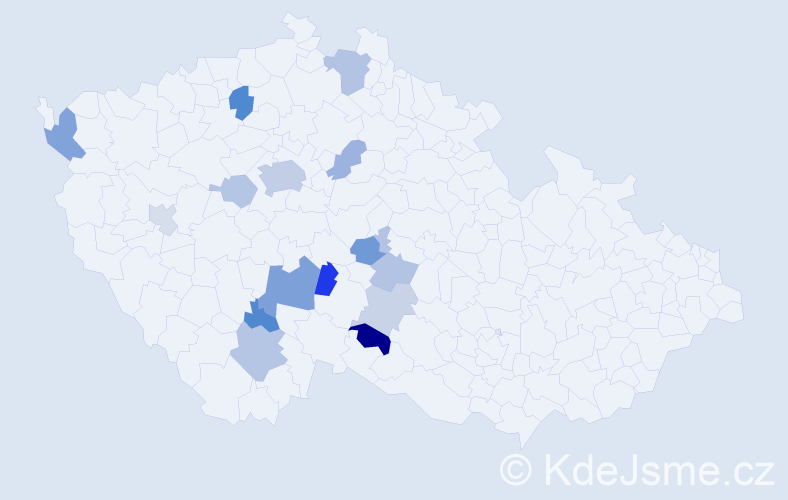 Příjmení: 'Novoveský', počet výskytů 31 v celé ČR