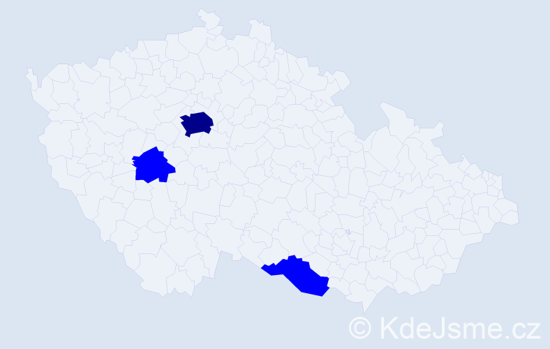 Příjmení: 'Paredes', počet výskytů 4 v celé ČR