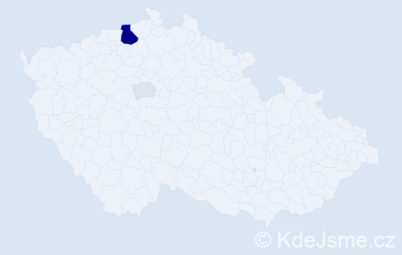 Příjmení: 'Kökertová', počet výskytů 5 v celé ČR