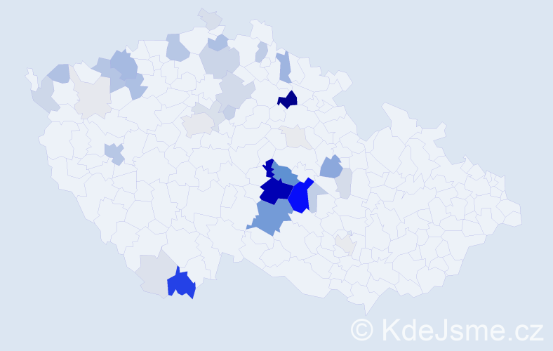 Příjmení: 'Tonar', počet výskytů 143 v celé ČR