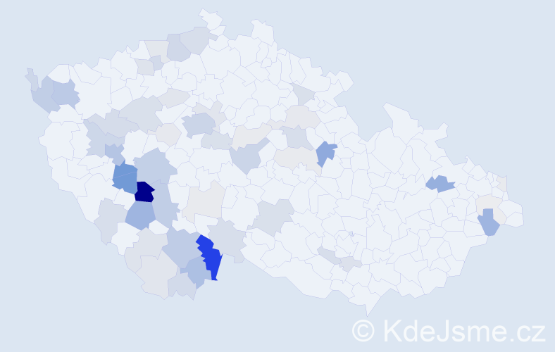 Příjmení: 'Drnek', počet výskytů 181 v celé ČR