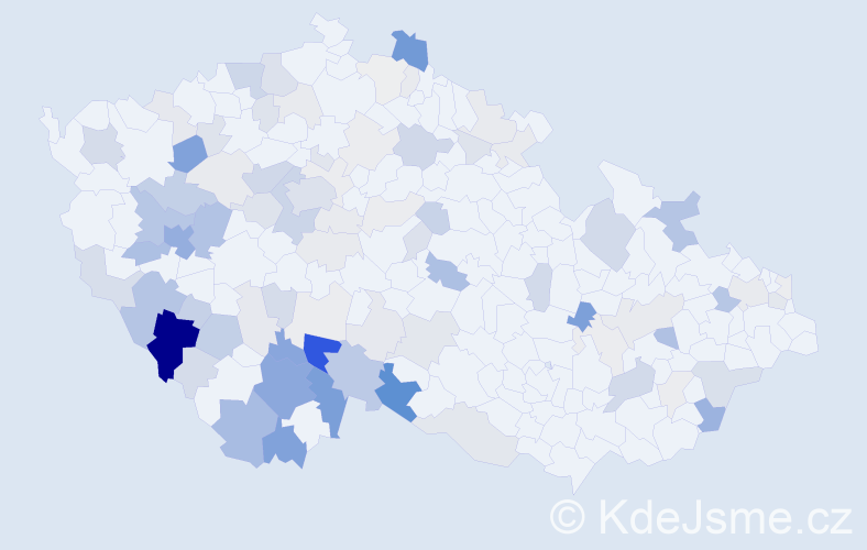 Příjmení: 'Kopačková', počet výskytů 290 v celé ČR