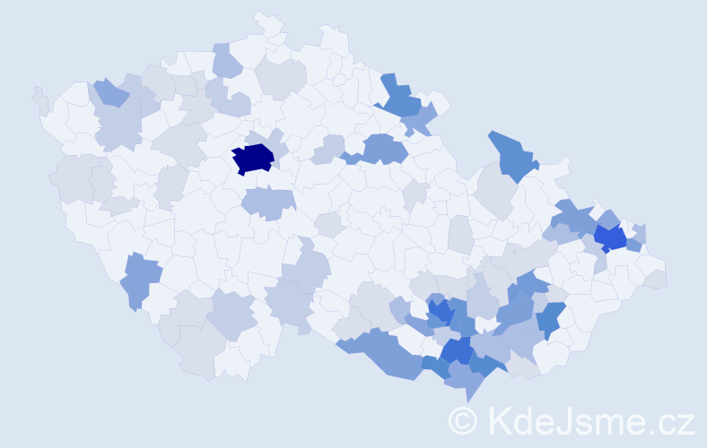 Příjmení: 'Galová', počet výskytů 269 v celé ČR