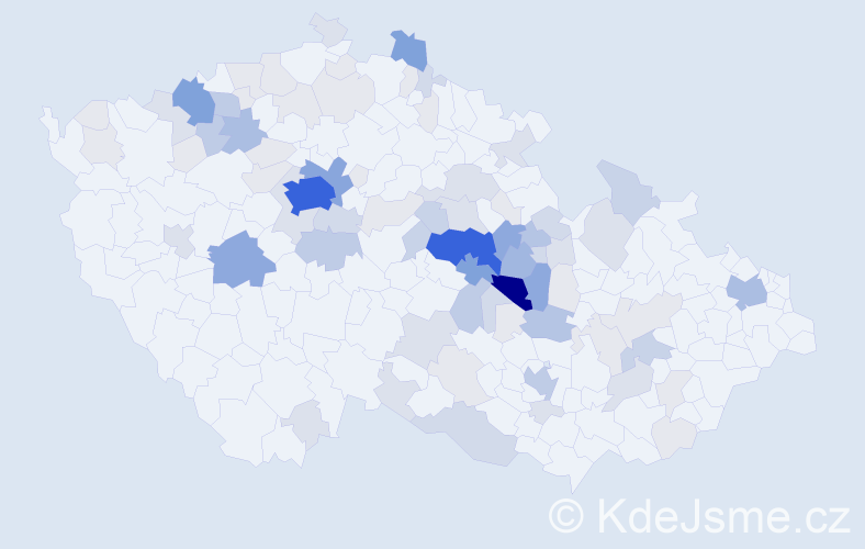 Příjmení: 'Roušarová', počet výskytů 332 v celé ČR