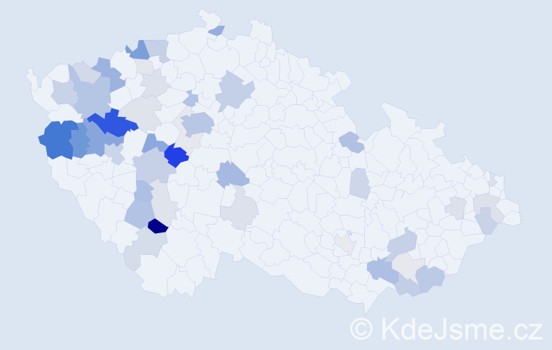 Příjmení: 'Plevka', počet výskytů 158 v celé ČR
