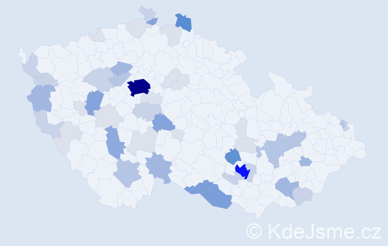 Příjmení: 'Koktová', počet výskytů 163 v celé ČR