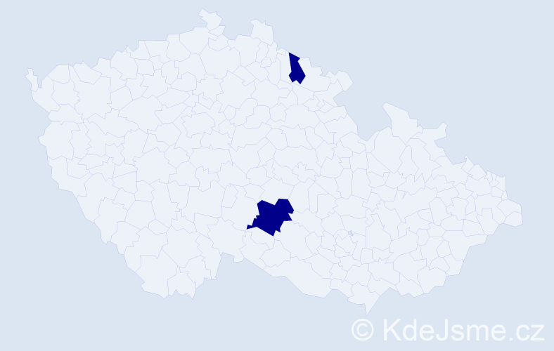 Příjmení: 'Kucirková', počet výskytů 2 v celé ČR