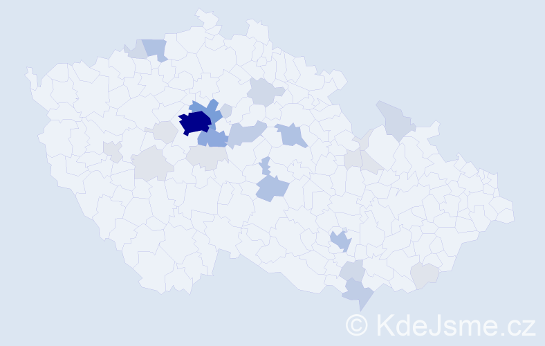 Příjmení: 'Denemark', počet výskytů 86 v celé ČR