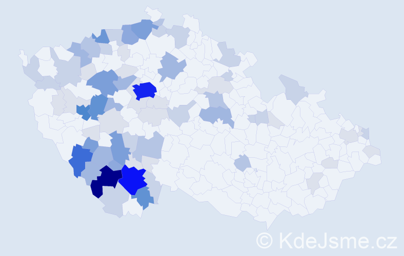 Příjmení: 'Reindlová', počet výskytů 251 v celé ČR