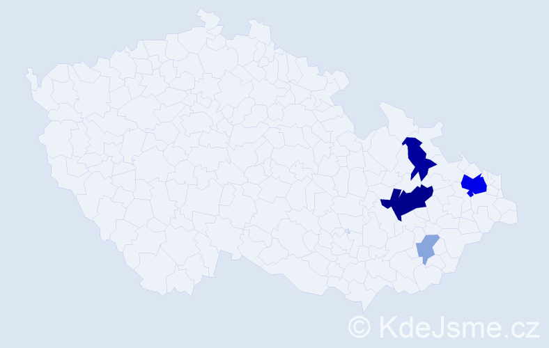 Příjmení: 'Mecnarowská', počet výskytů 18 v celé ČR