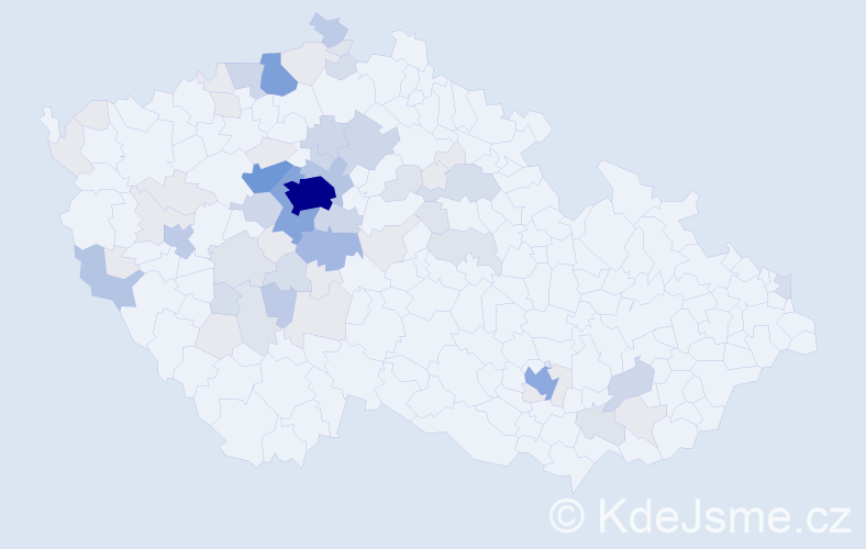Příjmení: 'Hroník', počet výskytů 236 v celé ČR