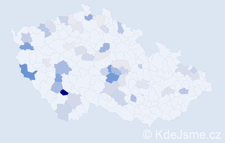 Příjmení: 'Kreuzová', počet výskytů 130 v celé ČR