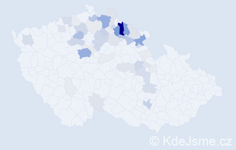 Příjmení: 'Vancl', počet výskytů 238 v celé ČR