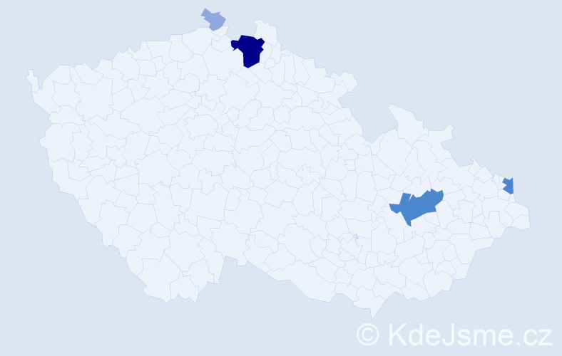 Příjmení: 'Nidecká', počet výskytů 13 v celé ČR