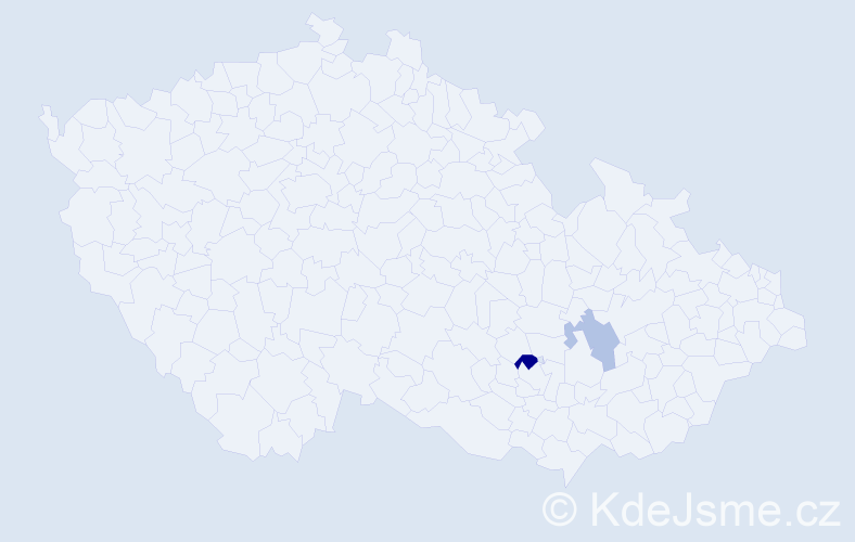 Příjmení: 'Citner', počet výskytů 3 v celé ČR