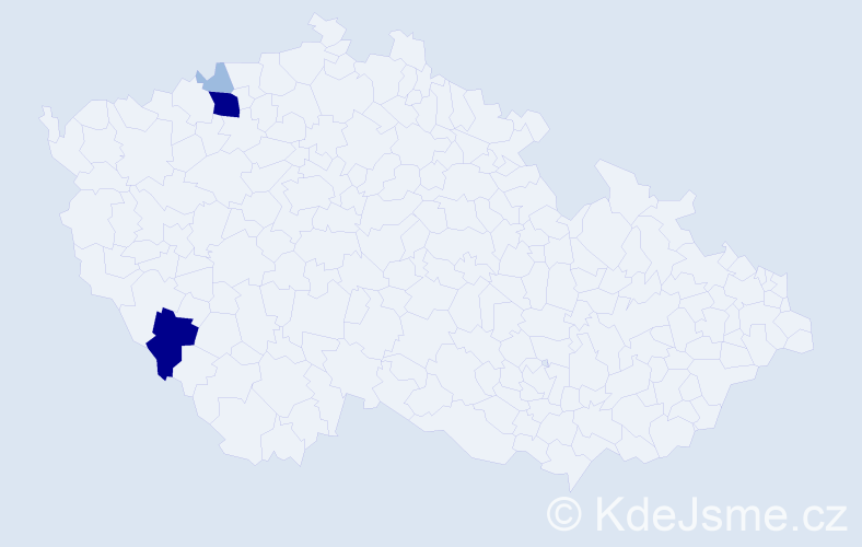 Příjmení: 'Kononovová', počet výskytů 9 v celé ČR