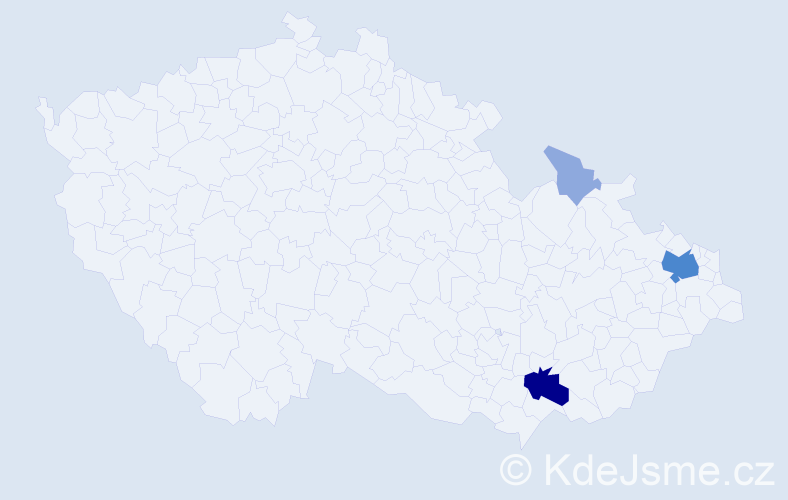 Příjmení: 'Krulíček', počet výskytů 8 v celé ČR