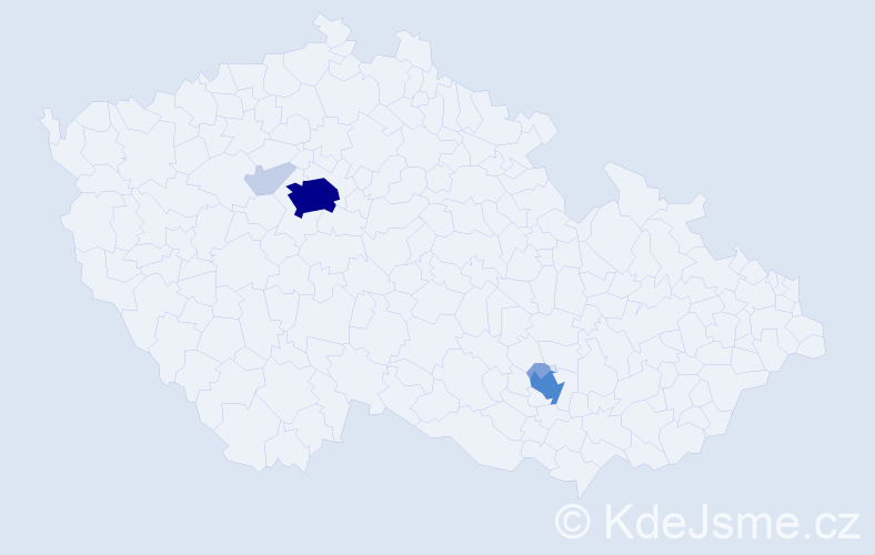 Příjmení: 'Messany', počet výskytů 20 v celé ČR