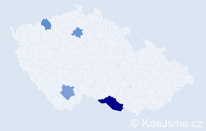 Příjmení: 'Matajs', počet výskytů 20 v celé ČR