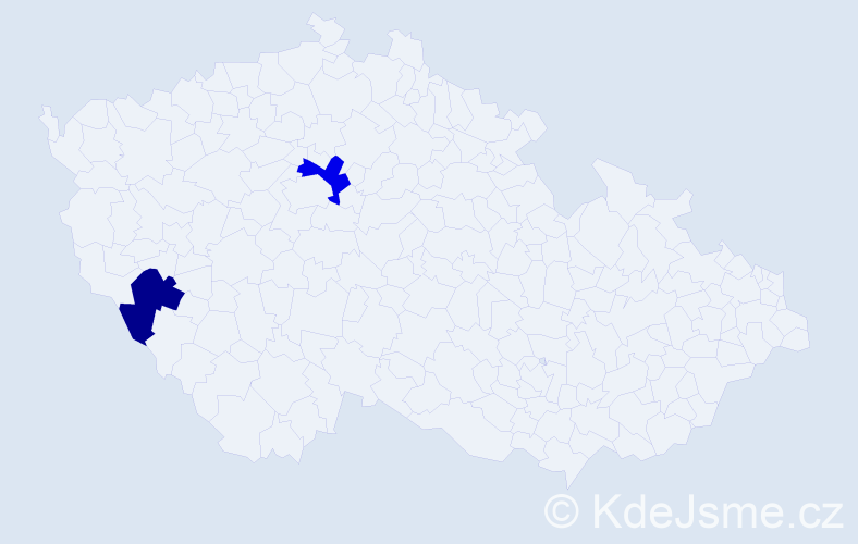 Příjmení: 'Husinec', počet výskytů 11 v celé ČR