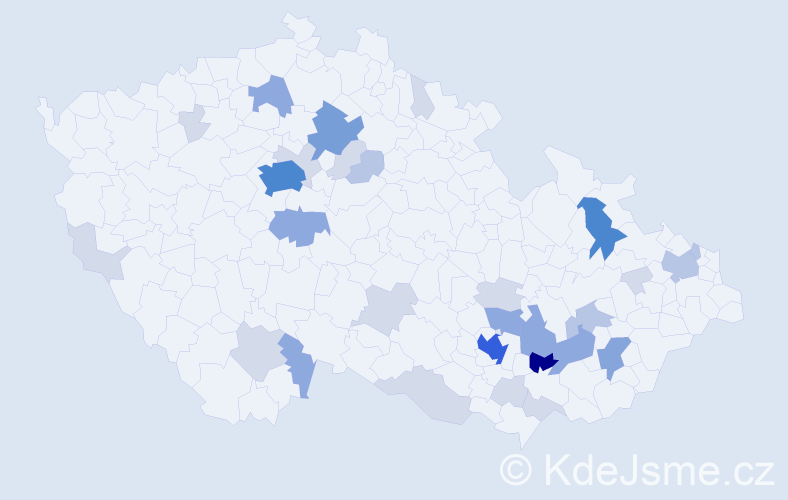 Příjmení: 'Venera', počet výskytů 90 v celé ČR