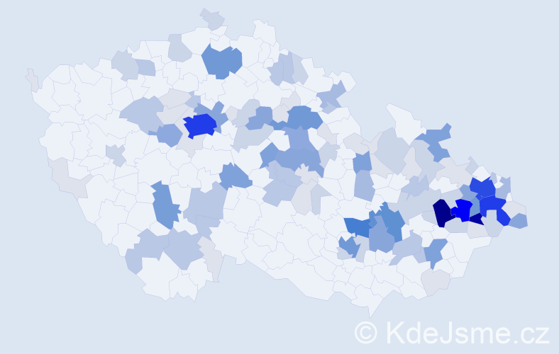 Příjmení: 'Rek', počet výskytů 398 v celé ČR