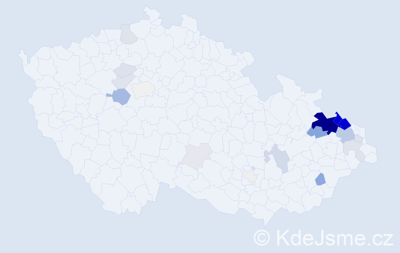 Příjmení: 'Kremser', počet výskytů 119 v celé ČR