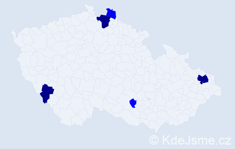 Příjmení: 'Banásová', počet výskytů 8 v celé ČR