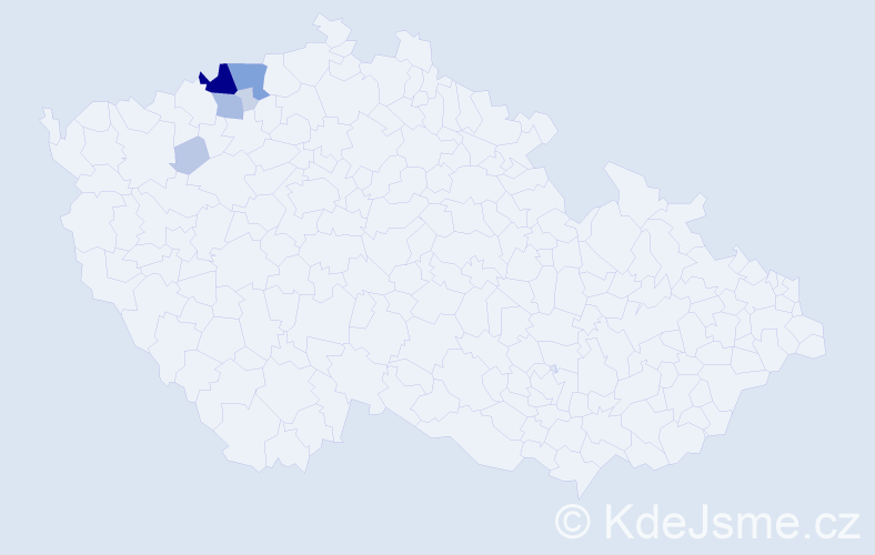 Příjmení: 'Gizman', počet výskytů 44 v celé ČR