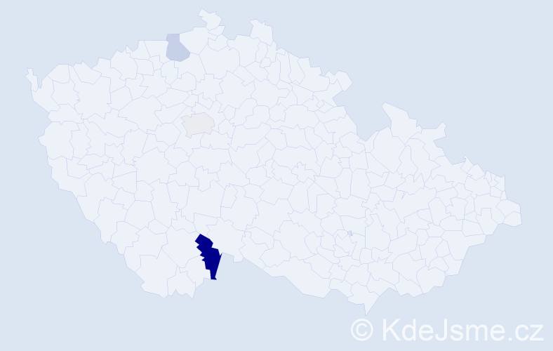 Příjmení: 'Kreim', počet výskytů 15 v celé ČR