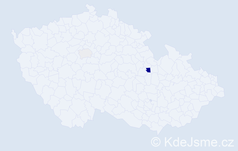 Příjmení: 'Dabone', počet výskytů 3 v celé ČR