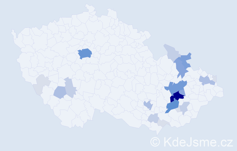 Příjmení: 'Koryčan', počet výskytů 85 v celé ČR
