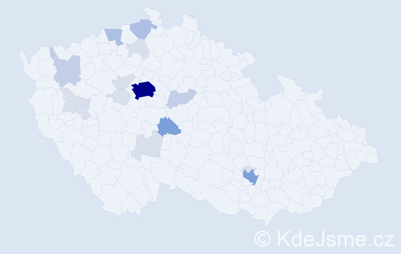 Příjmení: 'Mančalová', počet výskytů 51 v celé ČR