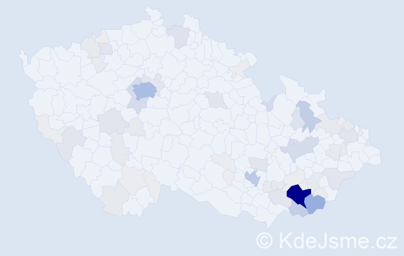 Příjmení: 'Habarta', počet výskytů 262 v celé ČR