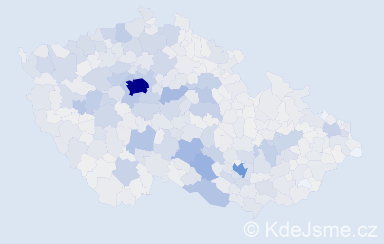 Příjmení: 'Kratochvíl', počet výskytů 7017 v celé ČR
